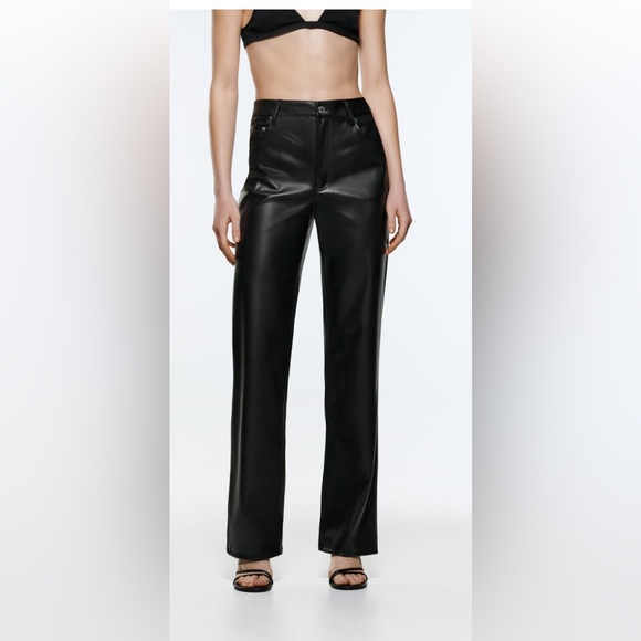 Zara Pants & Jumpsuits Zara Full Length Faux The 9s Leather Pants